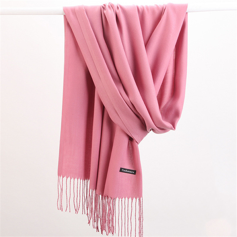 Shawl Wrap Winter - Fashion Solid Color 2023 Women Scarf