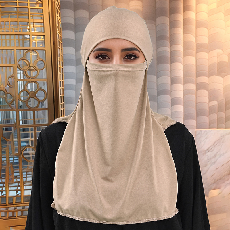 Balaclava Ski Mask - Women Linen Warmer Beanies Neckerchief Solid