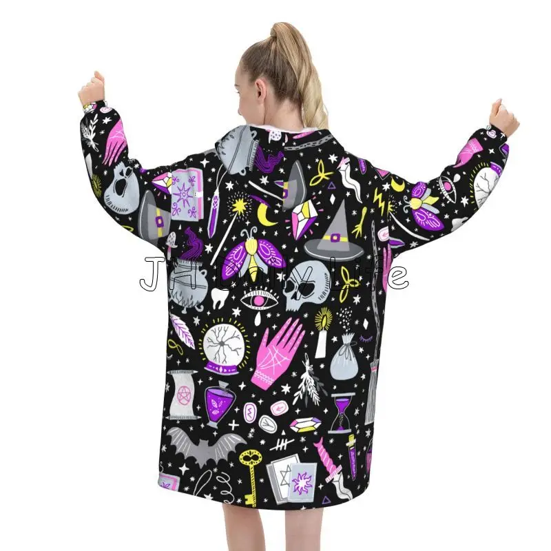 Magic Witchy Goth Oversized Bl - Sherpa Hoodie Fleece recension och pris