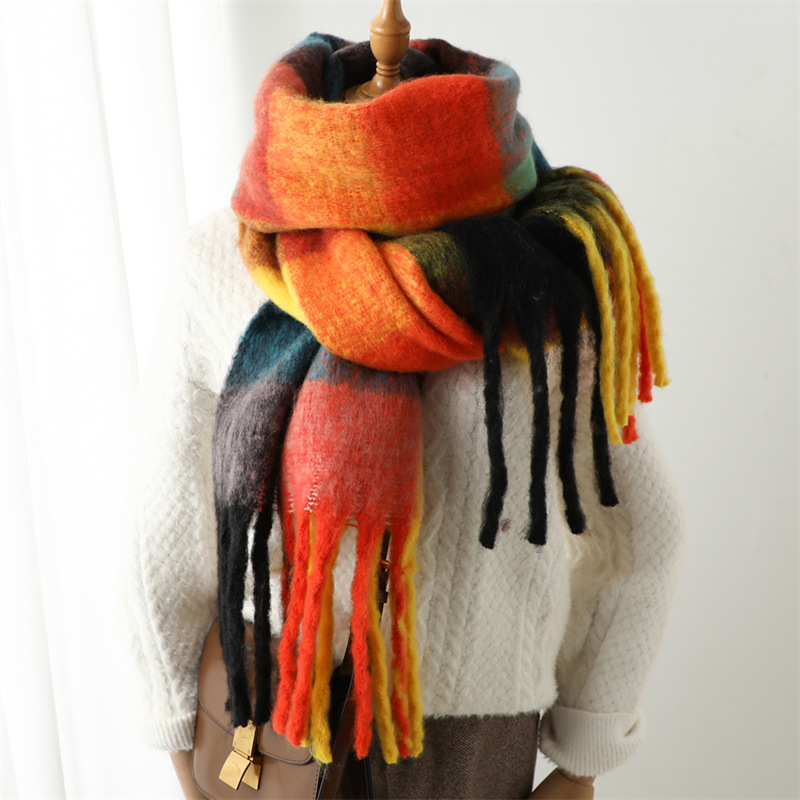 New Autumn Winter Grid Scarf W - Wool Scarf Men recension och pris