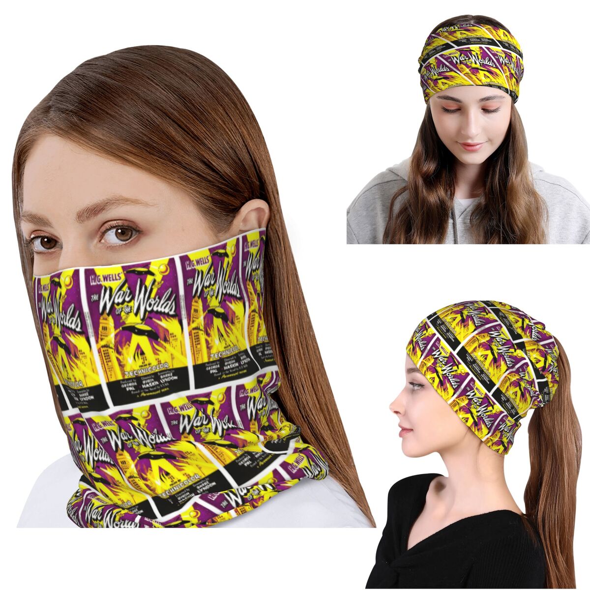 War Of The Worlds Bandana Neck - Knit Beanie Hat Warm recension och pris