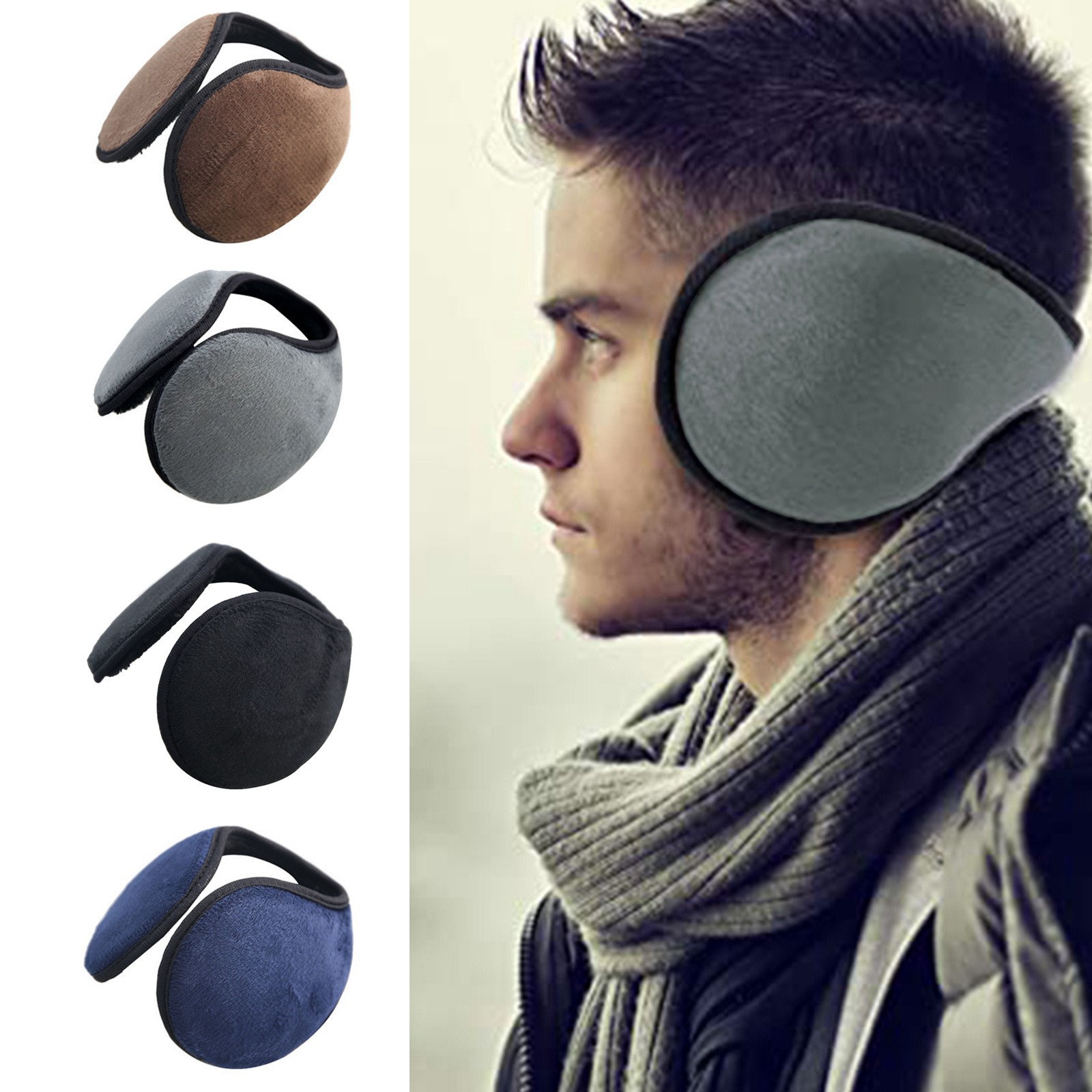 Winter Ear Muffs Warm Fleece F - Earmuffs Foldable recension och pris