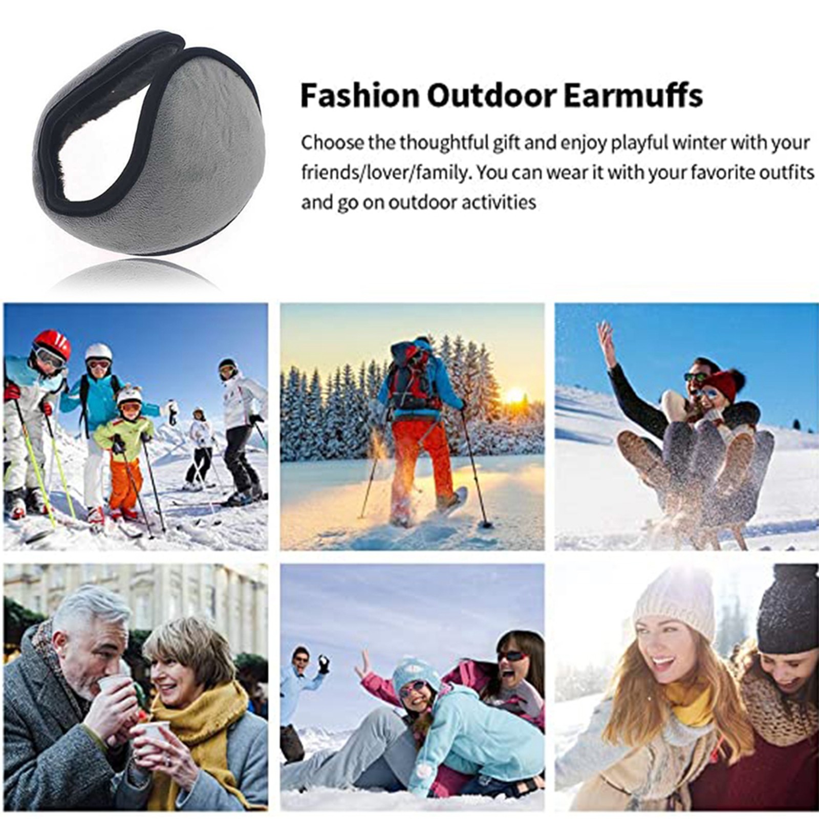 Winter Ear Muffs Warm Fleece F - Earmuffs Foldable recension och pris
